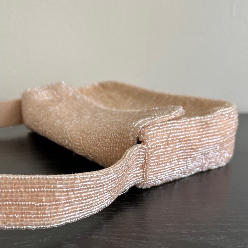 Anthropologie Cream Beaded Shoulder Bag - Picture 7 of 11